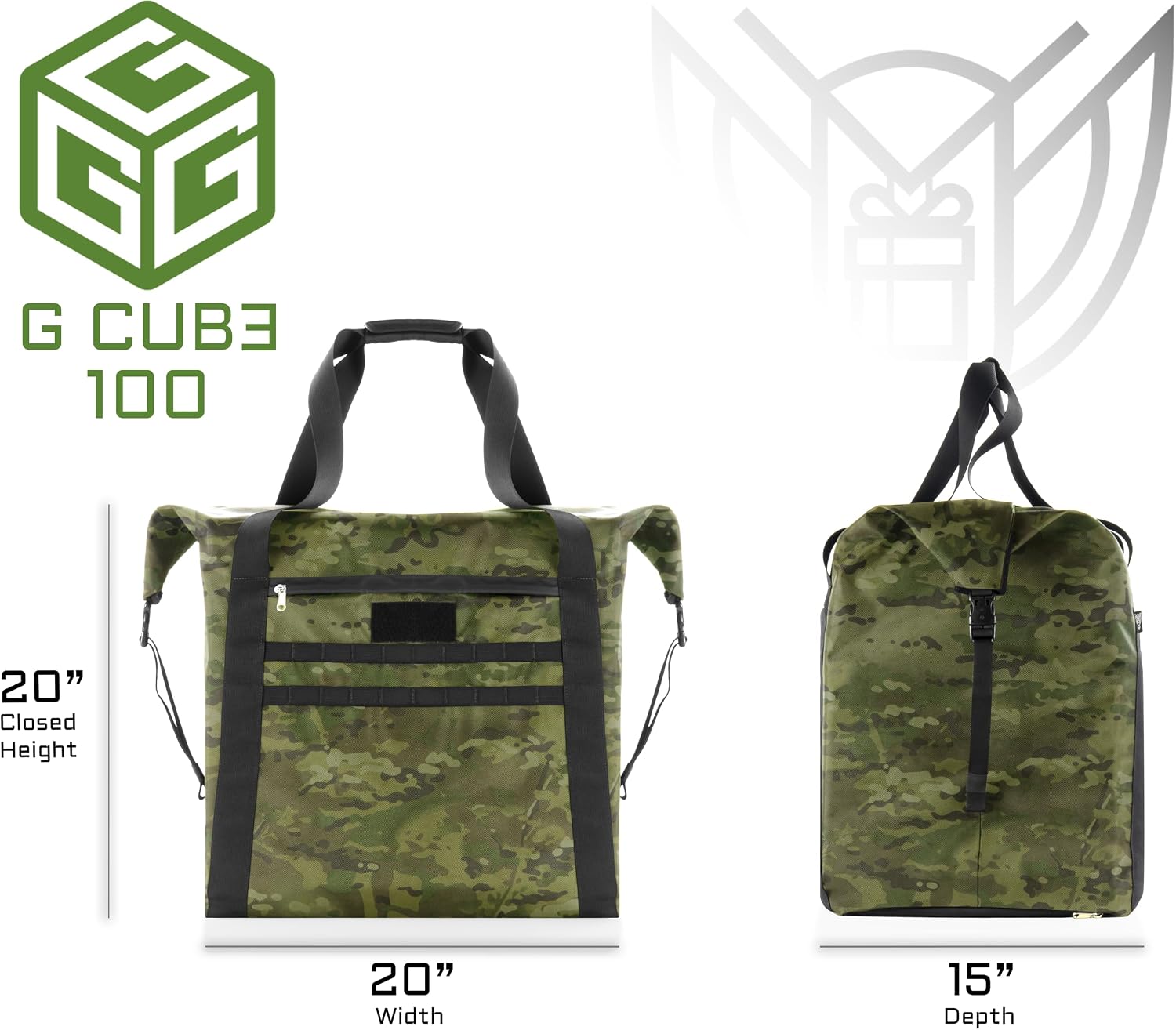Xtreme Sight Line ~ G CUBƎ 100 Faraday Bag for Medium to Large Generators and Electronics ~ Protects Against EMP/CME/EMF/RF ~ Diamond Form Farday Lined Interior ~ Multicam Camo