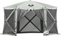 Exacme Portable Gazebo Pop up Tent for Camping, Outdoor Four Sides Pop-up Clam Screen Tent with Canopy Shelter, 1024 (6PC, Silver Grey)