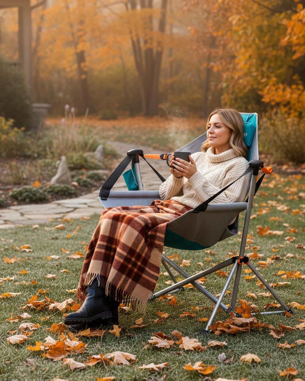 KingCamp Hammock Camping Chair, Swinging Portable Camp Chairs for Adults, 400lbs Heavy Duty Oversized Folding Rocking Chair with Adjustable Recline, Aluminum Alloy Frame for Outdoor Patio Beach Sport