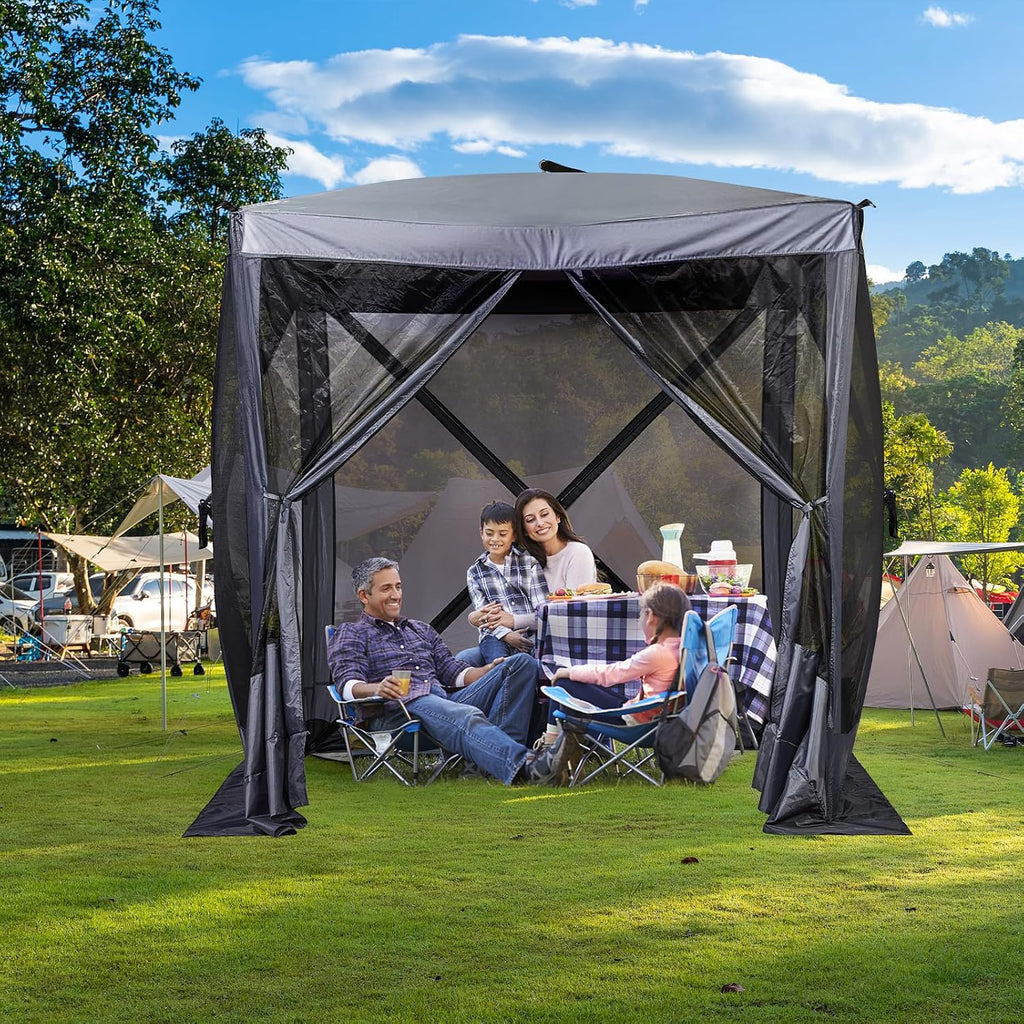 Outvita 7x7ft Instant Pop-Up Screen Tent - Outdoor Gazebo Canopy with Mosquito Netting & Carrying Bag - Versatile Pavilion Tent for Patios and Events