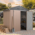 AECOJOY 6x4 Shed, Small Outdoor Metal Storage Sheds & Outdoor Storage Clearance, 4x6 Utility and Tool Garden Shed with Lockable Doors for Backyard, Patio, Outside Use