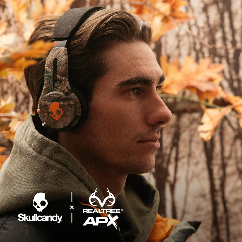 Skullcandy Icon ANC Wireless On-Ear Bluetooth Headphones, Active Noise Cancelling, 60 Hours Battery, Sweat Water Resistant, Foldable Durable Travel Ready, Microphone for iPhone Android - Realtree APX