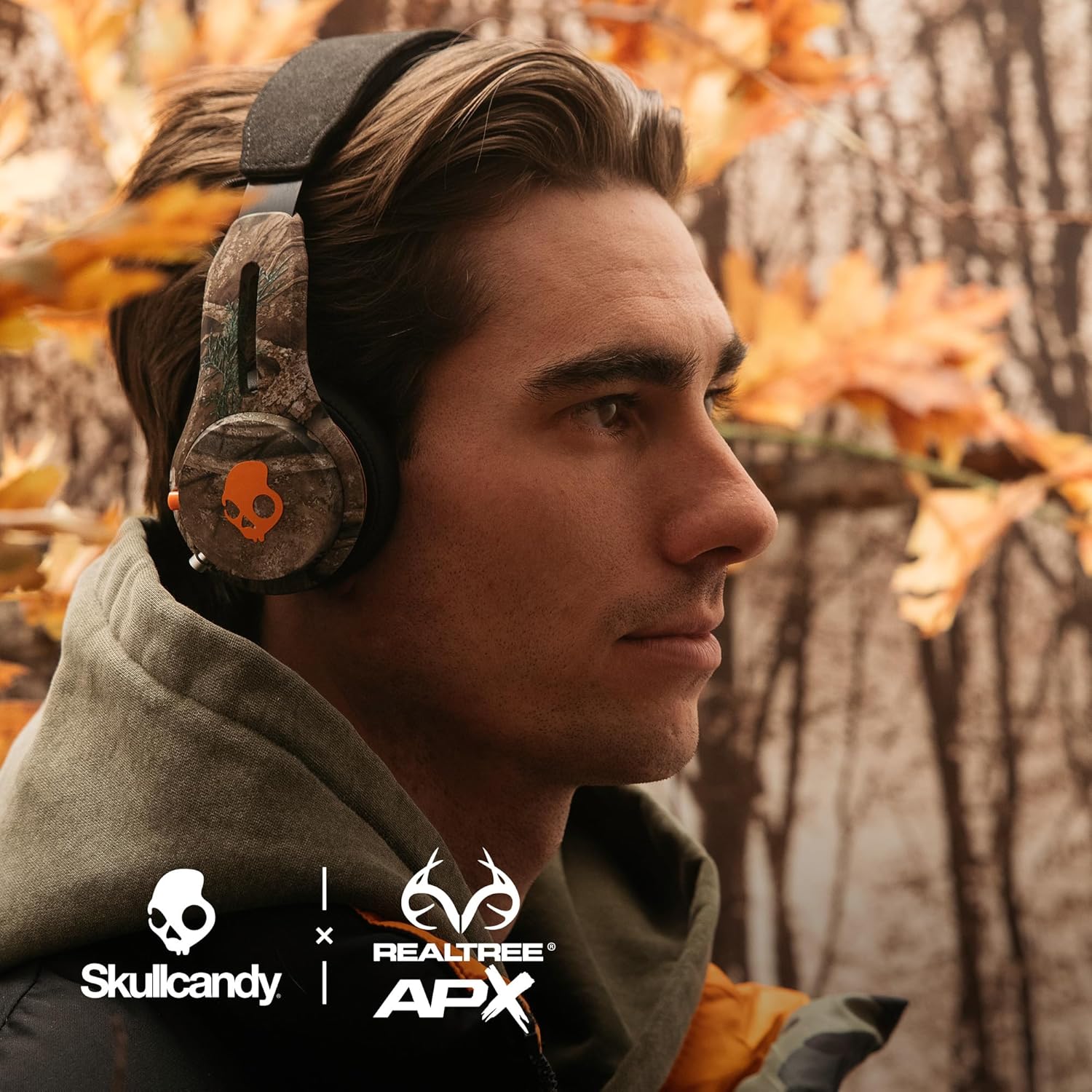 Skullcandy Icon ANC Wireless On-Ear Bluetooth Headphones, Active Noise Cancelling, 60 Hours Battery, Sweat Water Resistant, Foldable Durable Travel Ready, Microphone for iPhone Android - Realtree APX