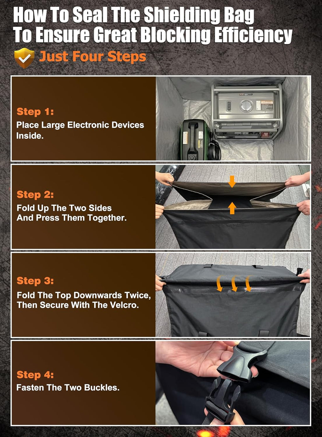 Faraday Bags 30'x24'x24'(283 Liters Capacity ) for Large Generators & Electronics,Military-Grade XXL EMF & RF Signal Shielding Cover for Computers Towers,Anti-Hacking,Privacy Protection (Waterproof )
