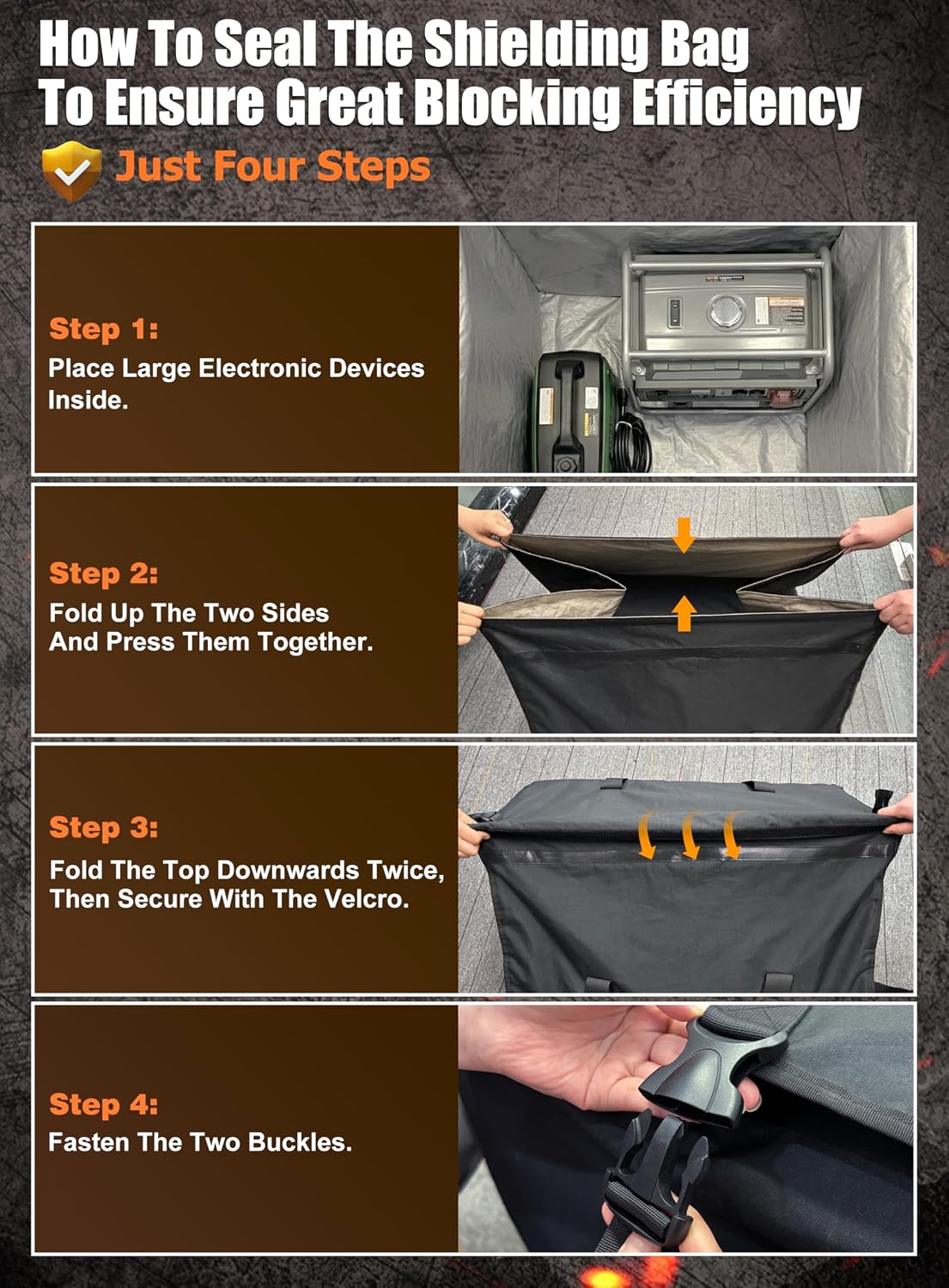 Faraday Bags 30'x24'x24'(283 Liters Capacity ) for Large Generators & Electronics,Military-Grade XXL EMF & RF Signal Shielding Cover for Computers Towers,Anti-Hacking,Privacy Protection (Waterproof )