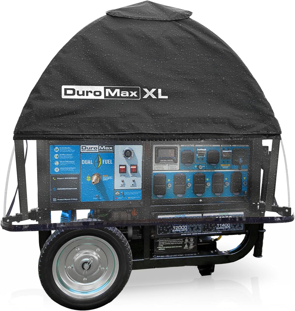 DuroMax DMX-GTX-XL XL Portable Generator Running Cover – Weatherproof Outdoor Vinyl Canopy, Fire- & Wind-Resistant, Universal Open Frame Fit