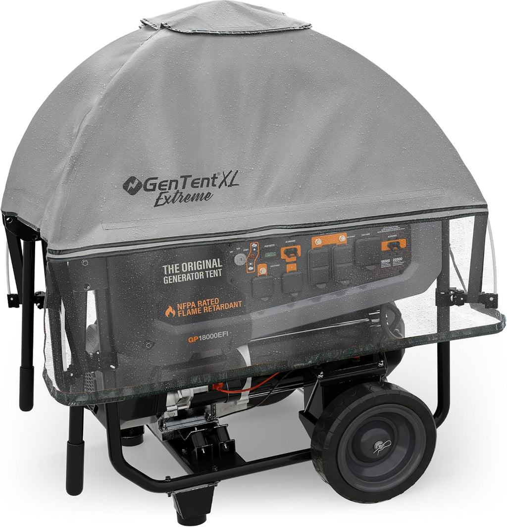 GenTent XL Open Frame Running Cover – Universal Kit Generator Tent for Larger Generators (Gray, XL - Extreme)