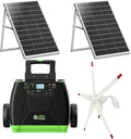 Nature's Generator Elite Gold - WE System:3600W Solar & Wind Powered Pure Sine Wave Off-Grid Nature's Generator Elite+2pcs 100W Solar Panel+Wind Turbine HKNGAUELW