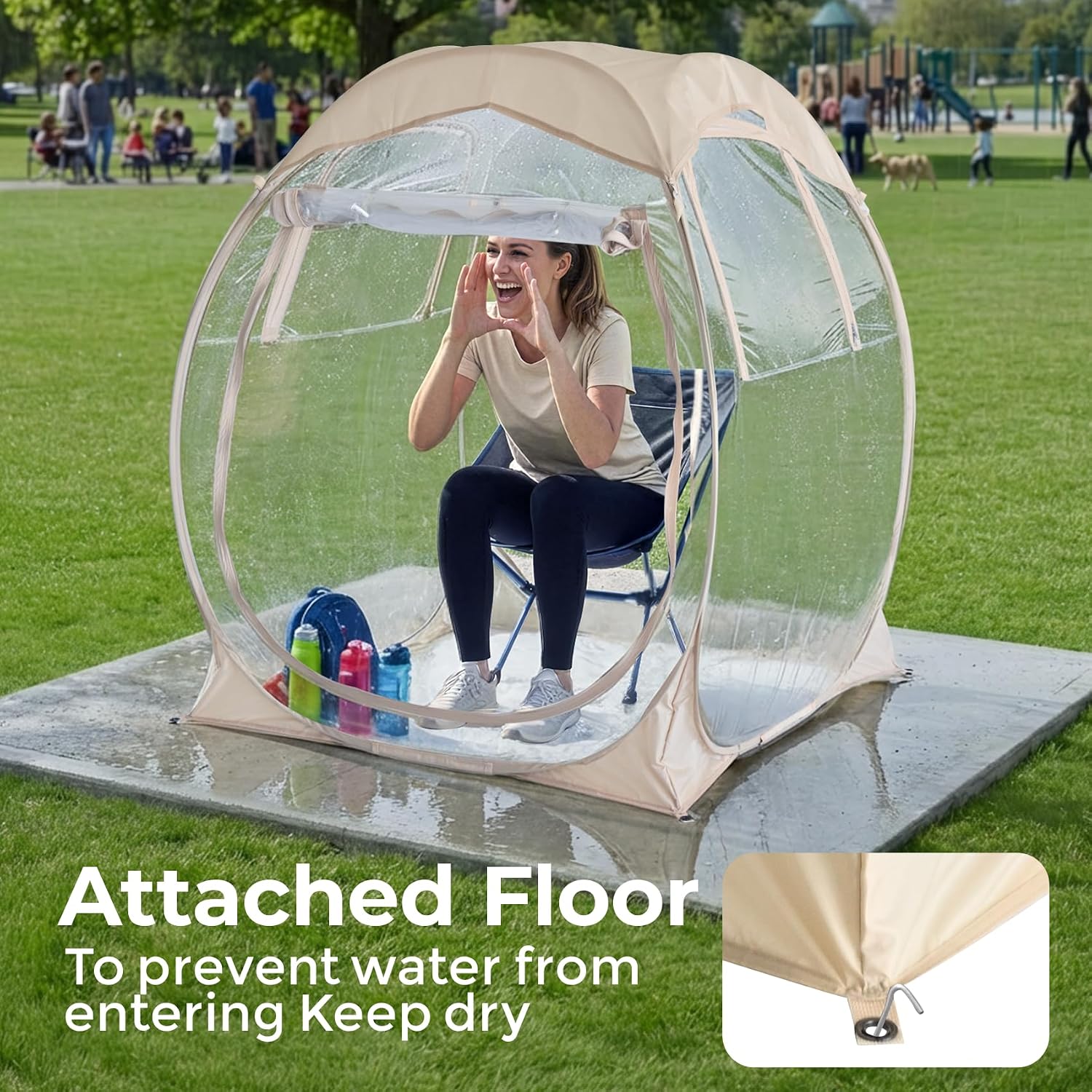 Alvantor® Pop Up Bubble Tent®,Large Oversize Igloo Screen House,1 Person Cold Protection Outdoor Igloo, Winter Tent 4'x4'x5'