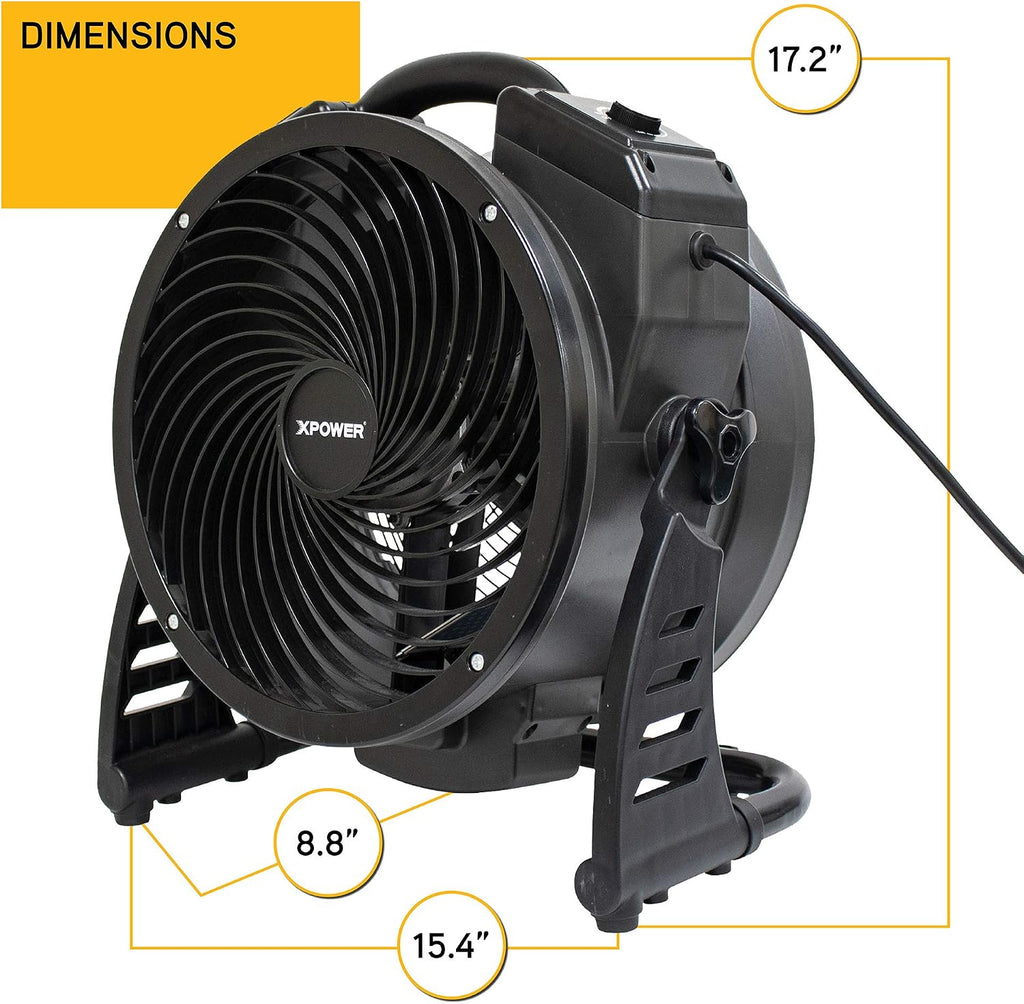XPOWER M-27 Air Neutralizing Fan, Axial Air Mover w/Ozone Generator, O3 Machine, Commercial, High Capacity, Large Areas, Sanitization, Odor Removal