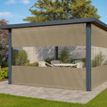 Covers & All Outdoor Clear Panel Curtain, 12 oz Vinyl Outdoor Curtains for Patio, Weather Resistant Waterproof Tarp with Brass Grommets for Pergola, Porch, Gazebos, Balcony (7'H x 12'W Feet, Beige)