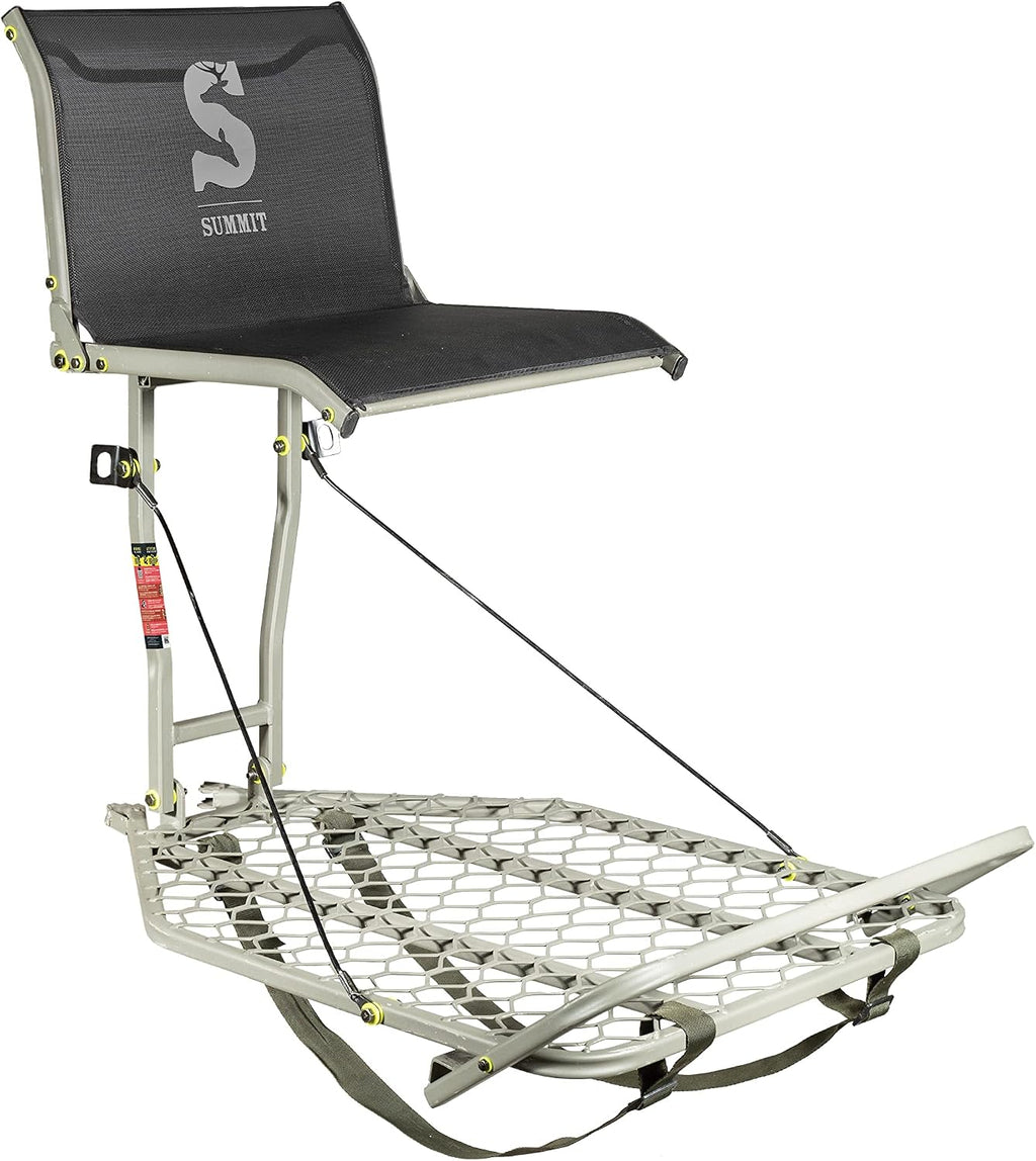 Summit Treestands Ledge XT Hang-on Tree Stand | Lightweight | Folding Comfort-Mesh Seat (SU82117),Black