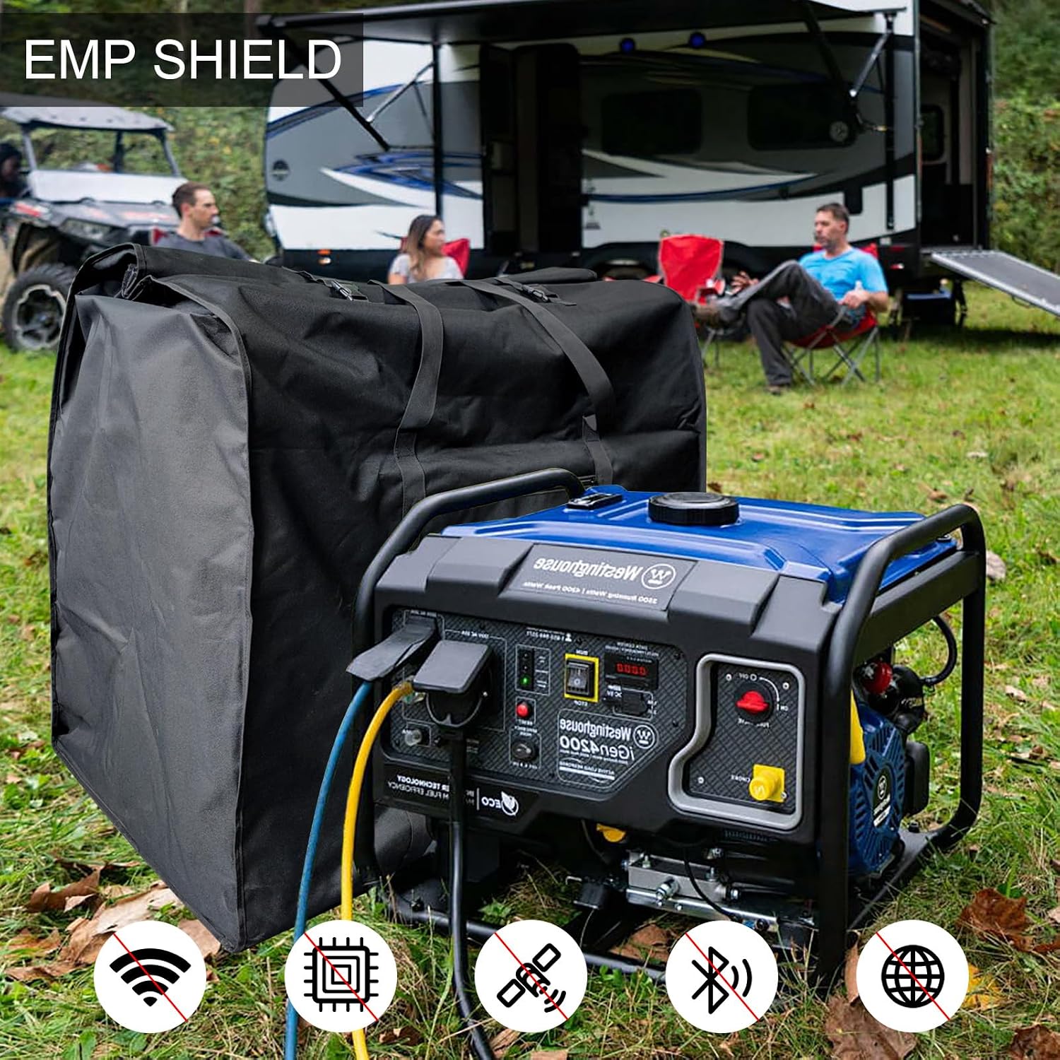 Faraday Bag for Generators and Large Electronics, Extra-Large Military-Grade Faraday Bag for Digital Forensics, Protect Electronics from Damage, Privacy Security, Anti-Hacking, Anti-Spying