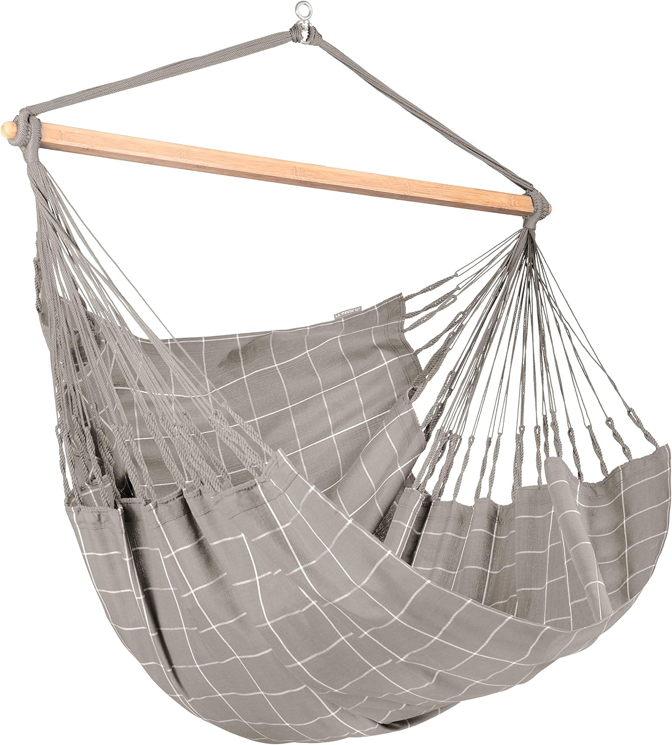 LA SIESTA® - XL King Domingo Hammock Swing Chair & TreeMount - Weather & Tear Resistant Hanging Chair for Bedroom Patio - Outdoor Indoor Hammock Chair w/Suspension Kit for Trees Beams & Posts -Almond