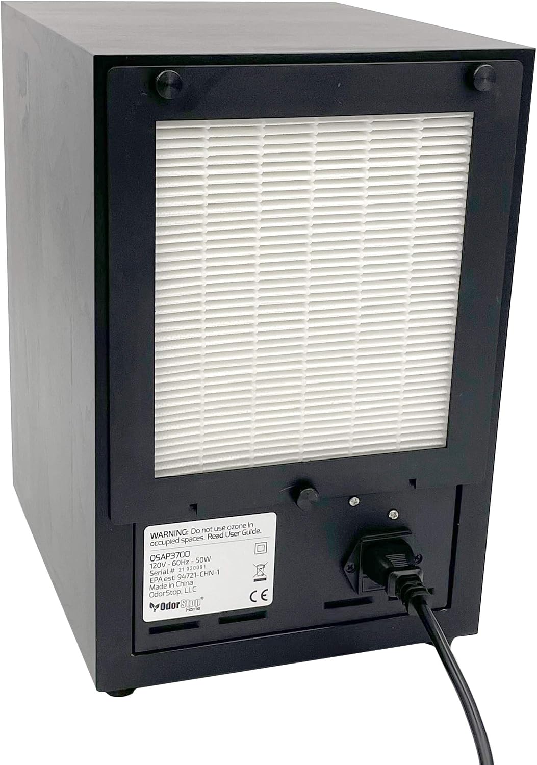 OdorStop OSAP3700 6-in-1 HEPA Air Purifier/Ozone Generator with UV, Active Carbon, TiO2, Ionizer and 3 Ozone Plates and Remote Control