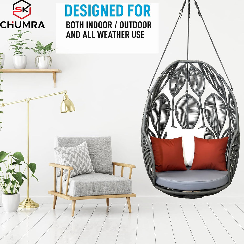 Luxury Hanging Chair – Rope Weaving Swing Chair for Indoor & Outdoor Use, Stylish Ceiling-Mounted Furniture for Home
