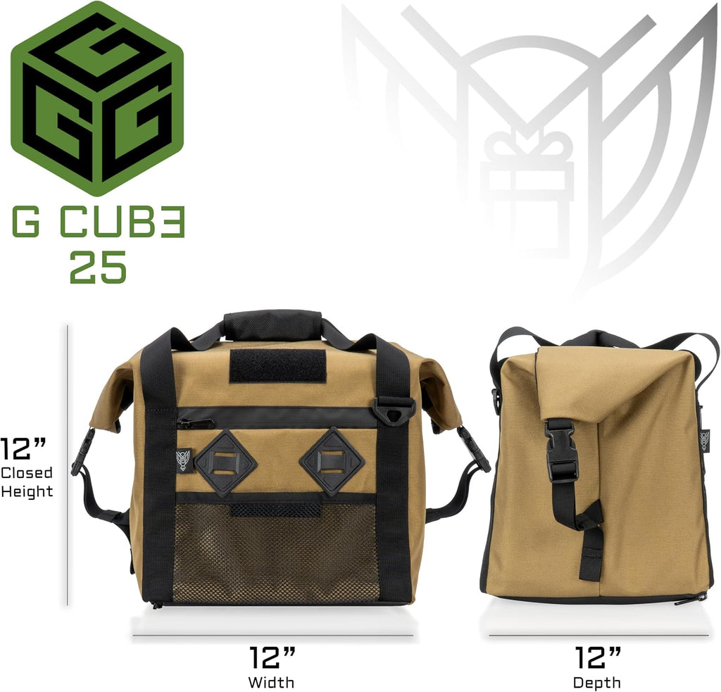 Xtreme Sight Line ~ G CUBƎ 25 Faraday Bag for Small Generators and Electronics ~ Protects Against EMP/CME/EMF/RF ~ Diamond Form Faraday Lined Interior ~ Black