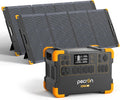 PECRON Solar Generator with 2x200W Solar Panels, 1920Wh LiFePO4 Battery, 2000W AC/100W USB-C Output Portable Power Station, Fast Charging Power Station with 30AMP RV Outlet for Camping, Home