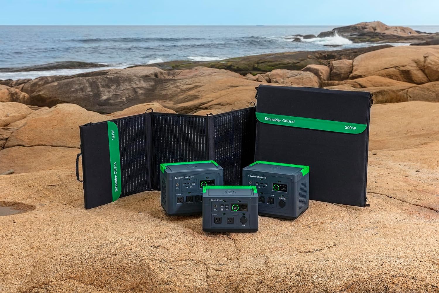 Schneider OffGrid 200W Portable Solar Panel, PSP200 Solar Generator Panels, All-in-One Solar Panel and Carrying Case
