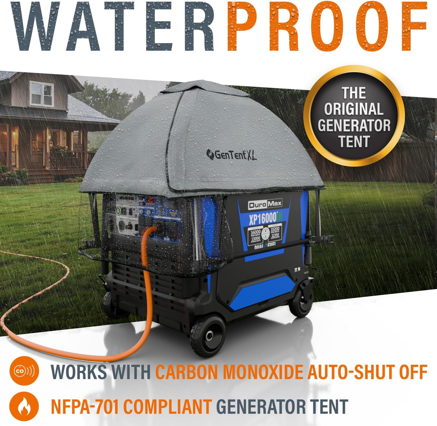 GenTent XL Inverter Running Cover – Generator Tent for Larger Encased Inverters (Gray, XL - Standard)