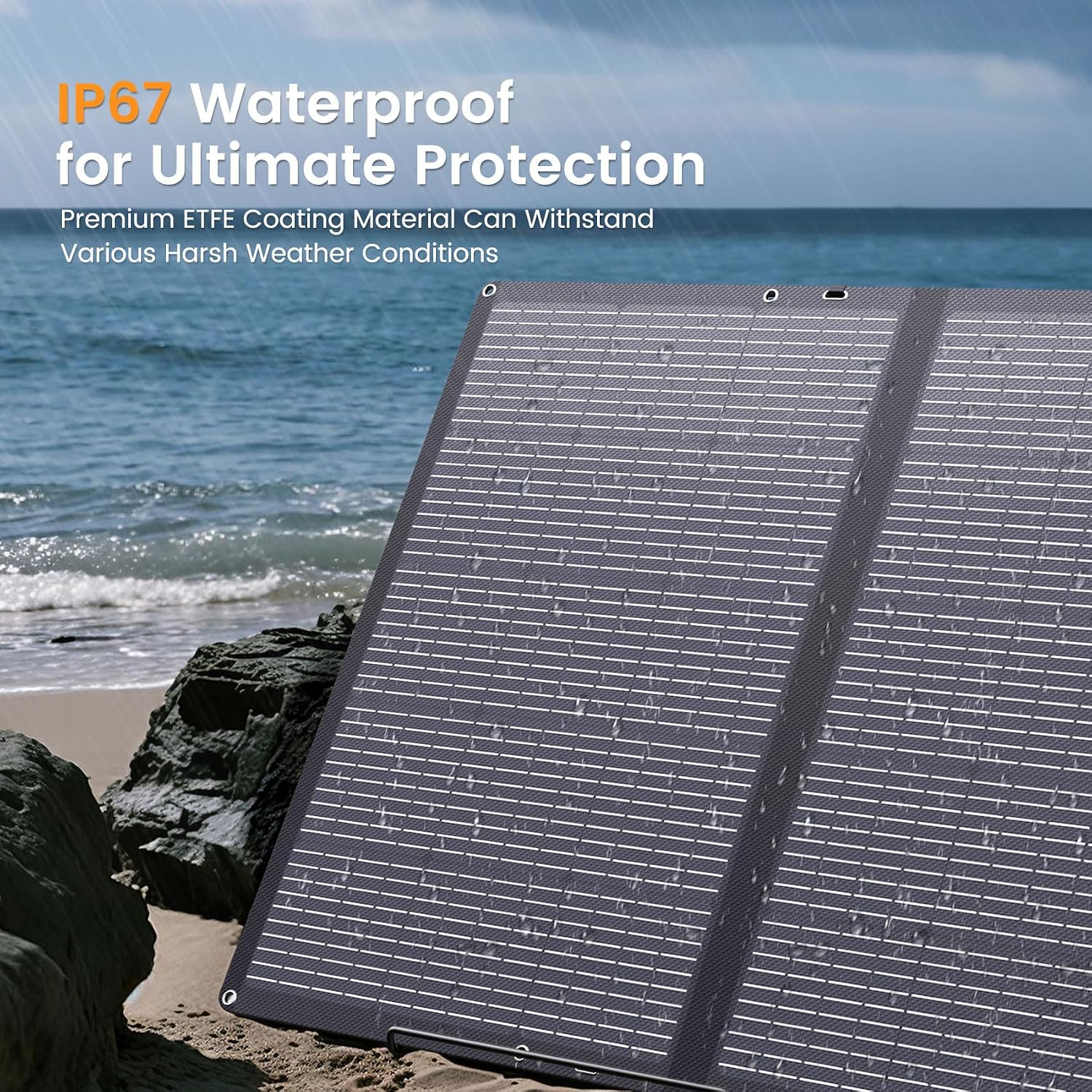 400W Portable Solar Panel for Power Station, 400 Watt 36V ETFE Foldable Solar Panel Charger, IP67 Waterproof Enhanced Kickstands for Off-Gird Outdoor Camping RV SUV Emergency Power Supply