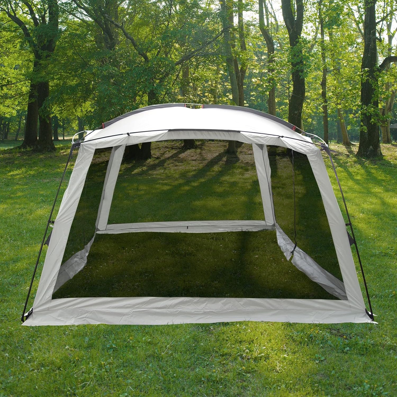 12' X 12' Screen Tent for Camping Canopy Easy Set Up Camper Screen House Room Porch Screened Gazebo 8-10 Person Screenhouse Bug Mesh Shade Tent UPF 50+ Screen Sun Shelter for Outdoor Patios