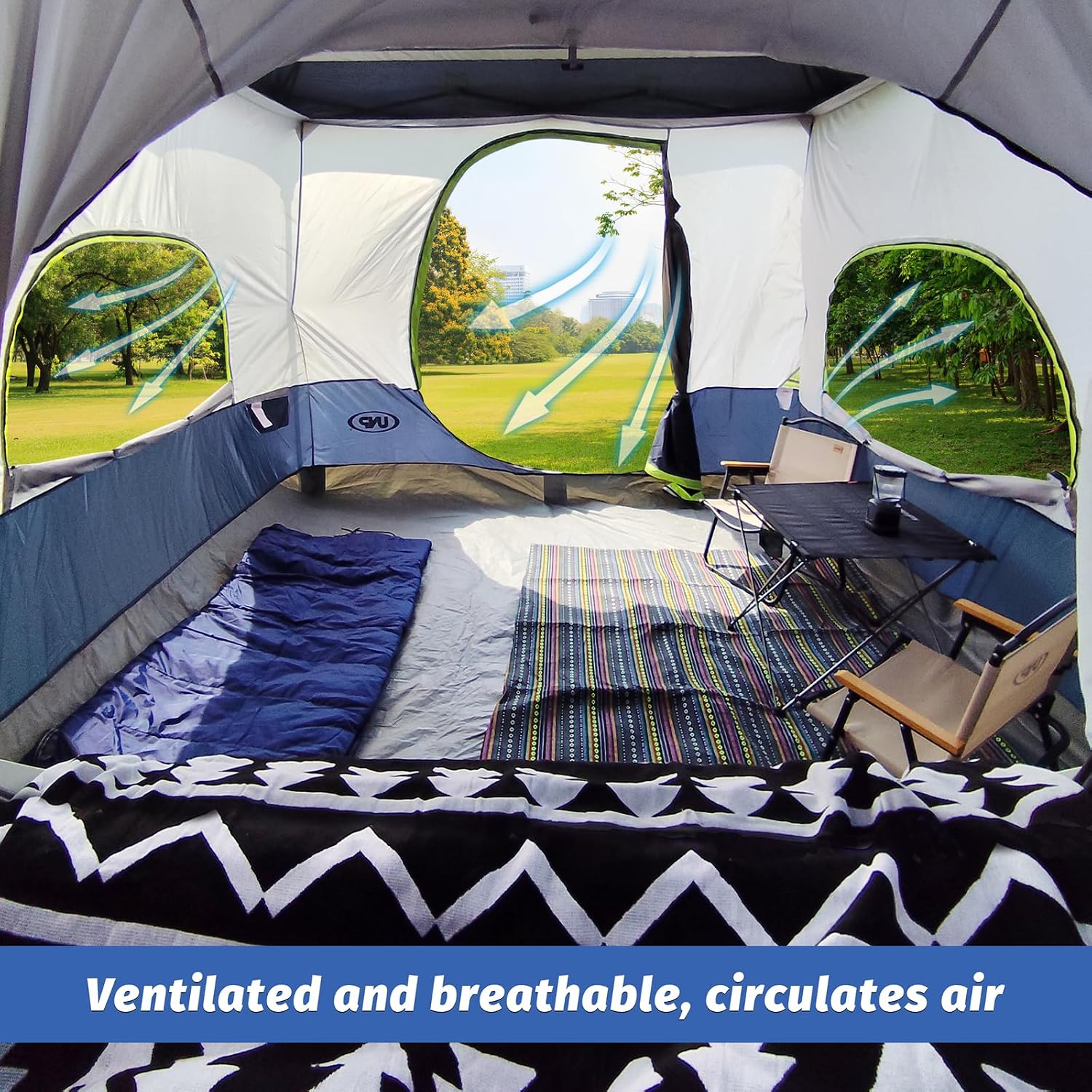UNP Camping Canopy - Inner Tent - Side Tents - SUV Camping Cube for 10' x 10' Pop Up Canopies (Canopy Pole/Shelter NOT Included) (Dark Blue-SUV Cube Tent)