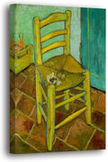 SpiritualHands Wheat Field with Cypresses Vincent Van Gogh Canvas Wall Art, The Starry Night Van Gogh Posters Self Portrait, Large Framed Wall Art Paintings for Wall Decorations for Bedroom (Vincent van Gogh Chair, 30' x 40' - Ready to Hang)