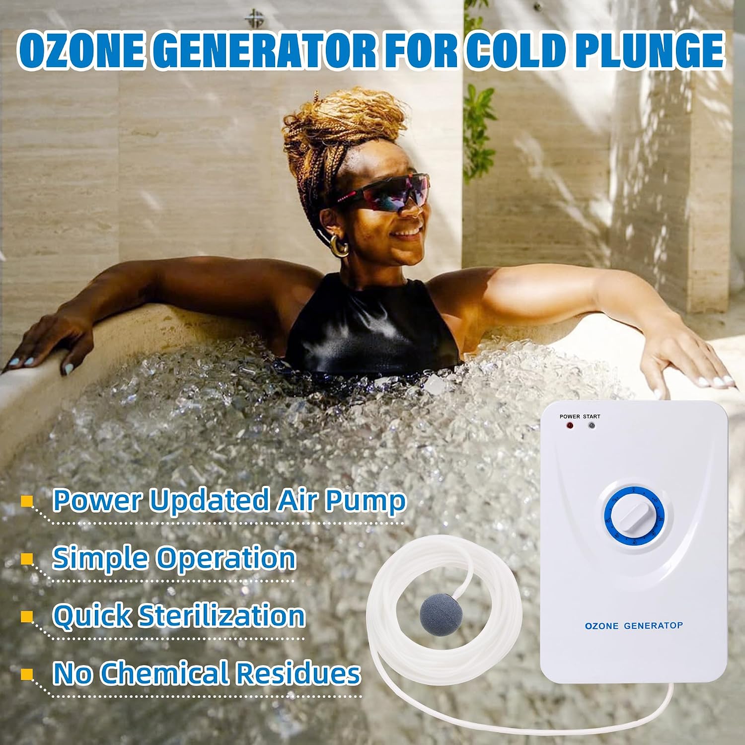 coospider-repta Cold Plunge Filter and Ozone Generator Set