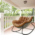 Papasan Rocking Chair Cushion, Rattan Wicker Lounge Chair Cushion, Oversized Comfy Patio Chair Cushion, Modern Royal Chair Cushion for Bedroom Garden(Only Cushion)