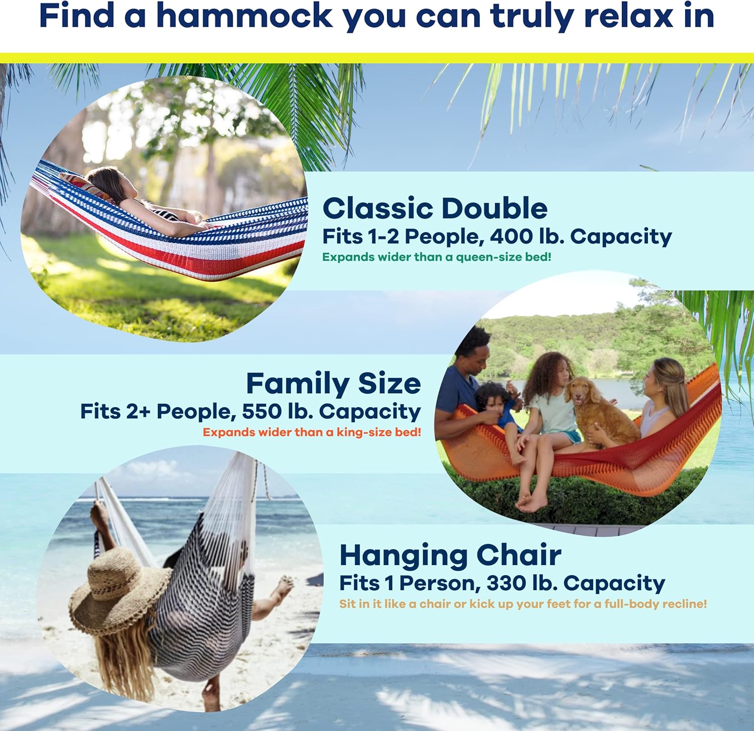 Handwoven Hanging Chair by Yellow Leaf Hammocks - Fits 1 Person, 330lb Max - Kick Back for Full-Body Recline - Weathersafe, Ultra Soft, Hang Anywhere - Color: Natural Khaki