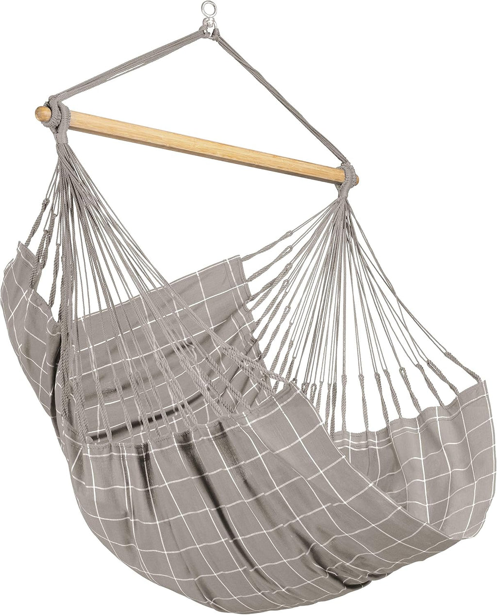 LA SIESTA® - Large Comfort Domingo Hammock Chair & TreeMount - Weather & Tear Resistant Hanging Chair w/Suspension Kit for Trees Beams & Posts - Bedroom Patio Outdoor Indoor Hammock Chair - Almond