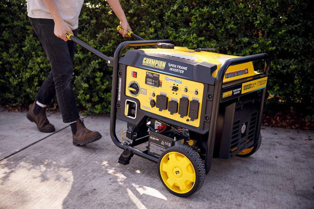 Champion Power Equipment 10,000-Watt Electric Start Home Backup Portable Open Frame Inverter Generator with Quiet Technology and CO Shield