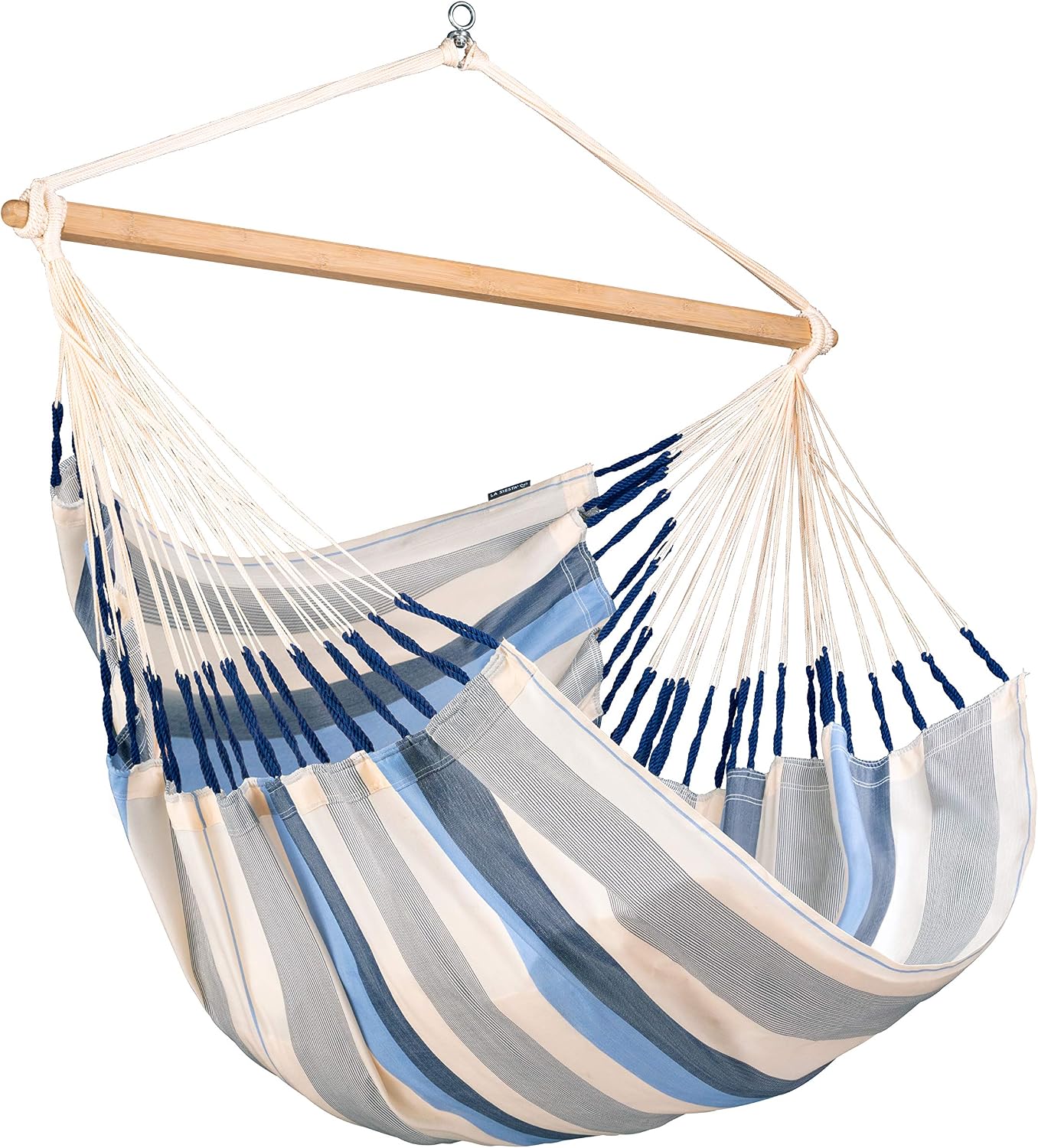LA SIESTA® XL King Domingo Hammock Chair Swing & Tree Mount Kit - Suspension Kit for Trees Beams Posts - Weatherproof, Outdoor Indoor Hammock Swing - Hanging Chair for Bedroom Patio - Sea Salt