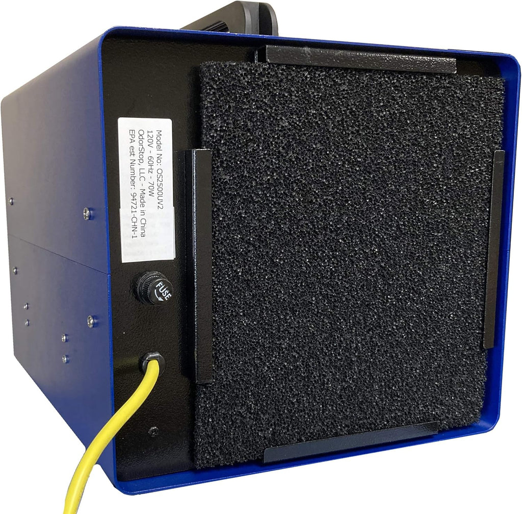 OdorStop OS2500UV2 Professional Grade Ozone Generator/UV Air Purifier for Areas of 2500 Square Feet+, For Deodorizing and Purifying Medium Occupied Spaces Such as Garages and Basements