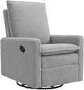 Oxford Baby Uptown Upholstered Glider Recliner Rocking Chair 360° Swivel for Nursery and Living Room - Boucle Koala Gray