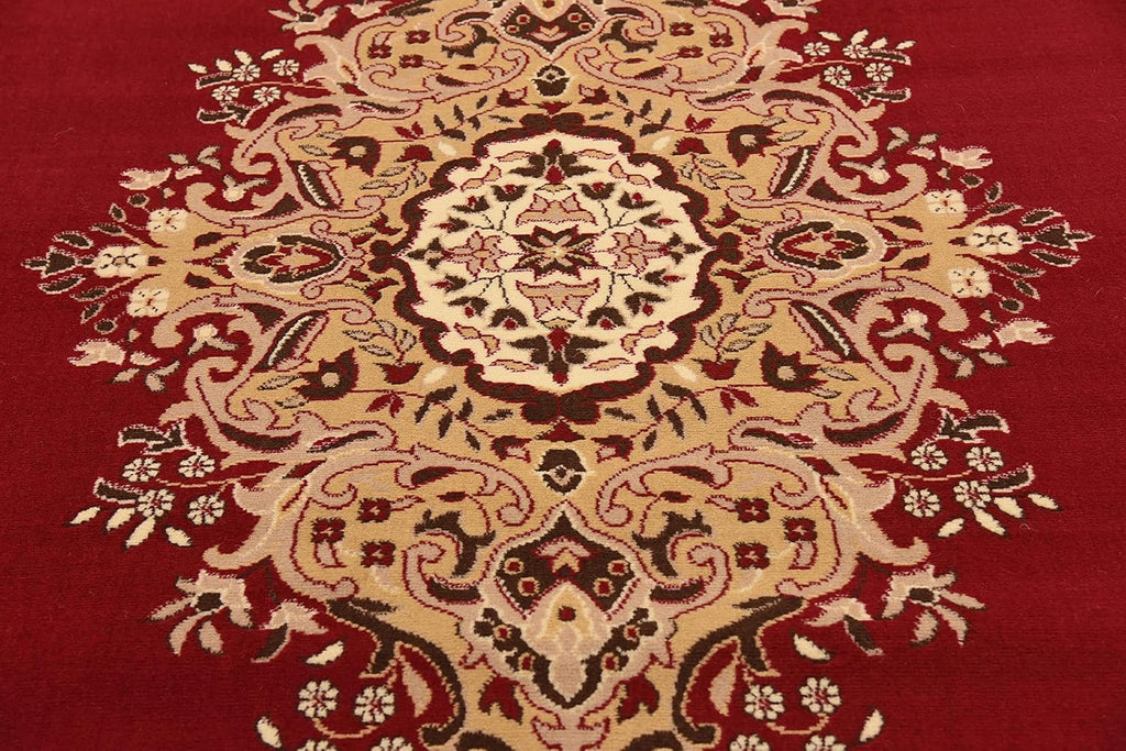 Unique Loom Reza Collection Traditional Persian Style Area Rug, 9 x 12 ft, Burgundy/Ivory