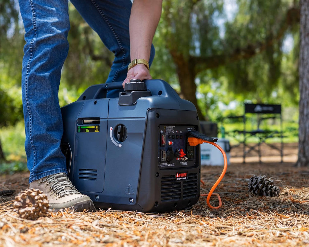 A-iPower 1500 Watt Quiet Portable Inverter Generator Gas Powered, Small Ultra Lightweight Quiet Generator for Camping, Tailgating, Home Backup, Emergency, EPA & CARB Compliant, CO Sensor (SUA1500i)