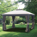 L-GZ815PCO-F 10 x 12 Wicker Gazebo Replacement Canopy Top Cover - RipLock 350