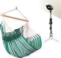 LA SIESTA® - Large Comfort Habana Cotton Hammock Chair & CasaMount - Hanging Chair w/Suspension Kit for Walls Ceilings & Square Beams - Indoor Outdoor Swing Hanging Chair Bedroom Balcony - Agave