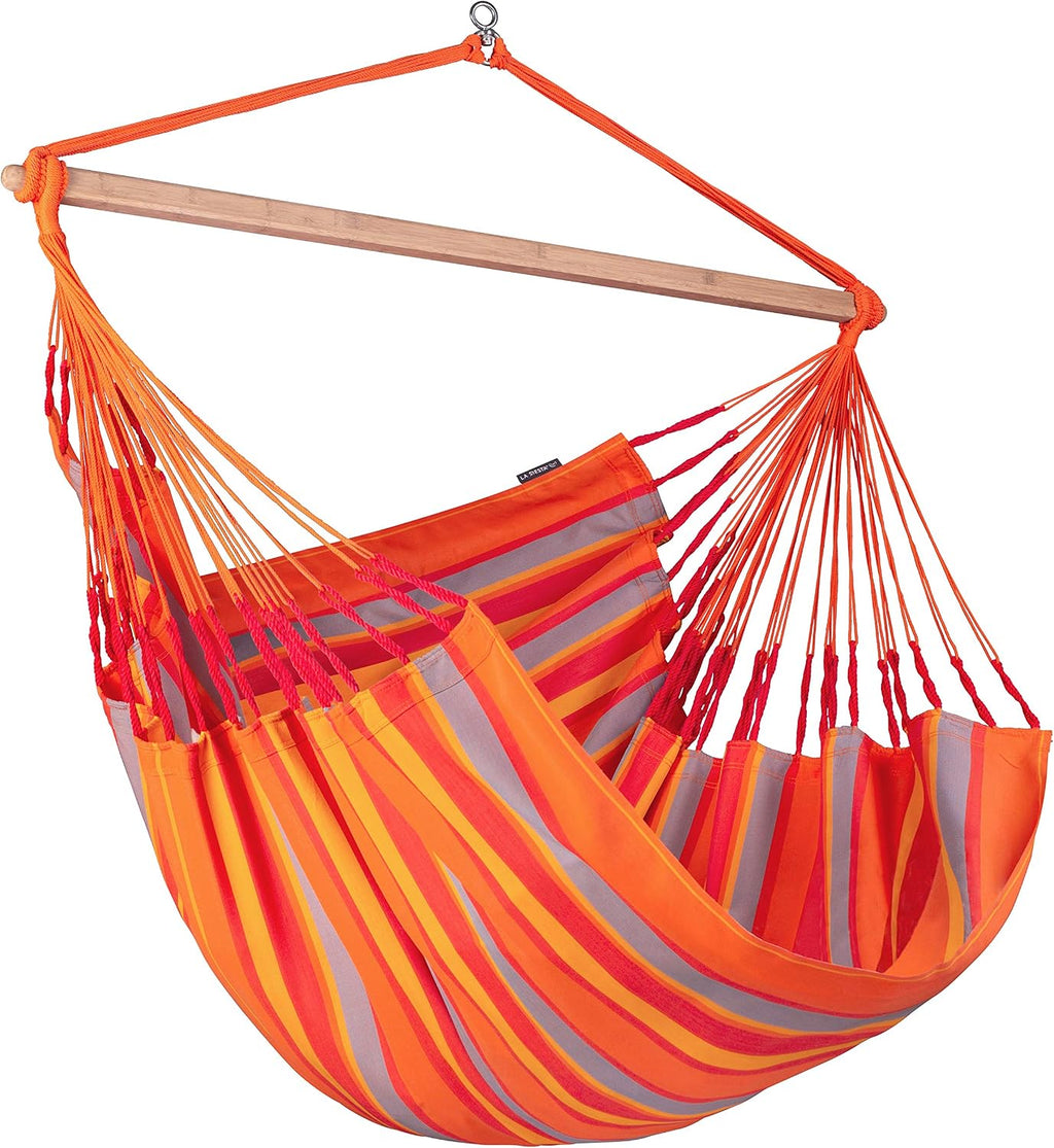 LA SIESTA® XL King Domingo Hammock Chair Swing & Tree Mount Kit - Suspension Kit for Trees Beams Posts - Weatherproof, Outdoor Indoor Hammock Swing - Hanging Chair for Bedroom Patio - Toucan