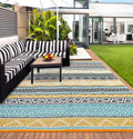 Garvee Outdoor Rug 10 ft x 20 ft Waterproof for Patios Clearance, Reversible Outdoor Plastic Straw Camping Rug Carpet, Large Rugs Mats for RV, Camper, Deck, Balcony, Porch, Beach, Picnic,Yellow & Gray