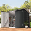 AECOJOY 3'x6' Outdoor Storage Bike Shed, Small Metal Garden Outdoor Storage Cabinet Sheds & Outdoor Storage Clearance, Lean to Tool Garden Shed for Outside