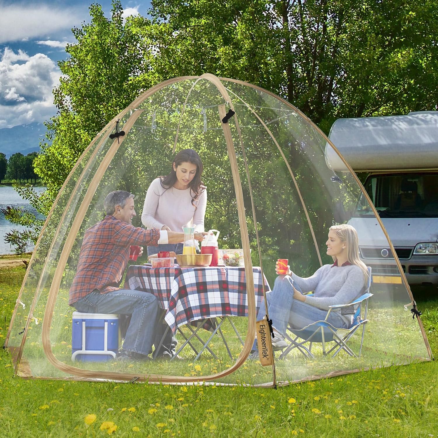 Alvantor® Pop Up Bubble Tent®,Large Oversize Igloo Screen House,4-6 Person Cold Protection Outdoor Igloo, Winter Tent Snaps Fit 10'x10'x6.5'