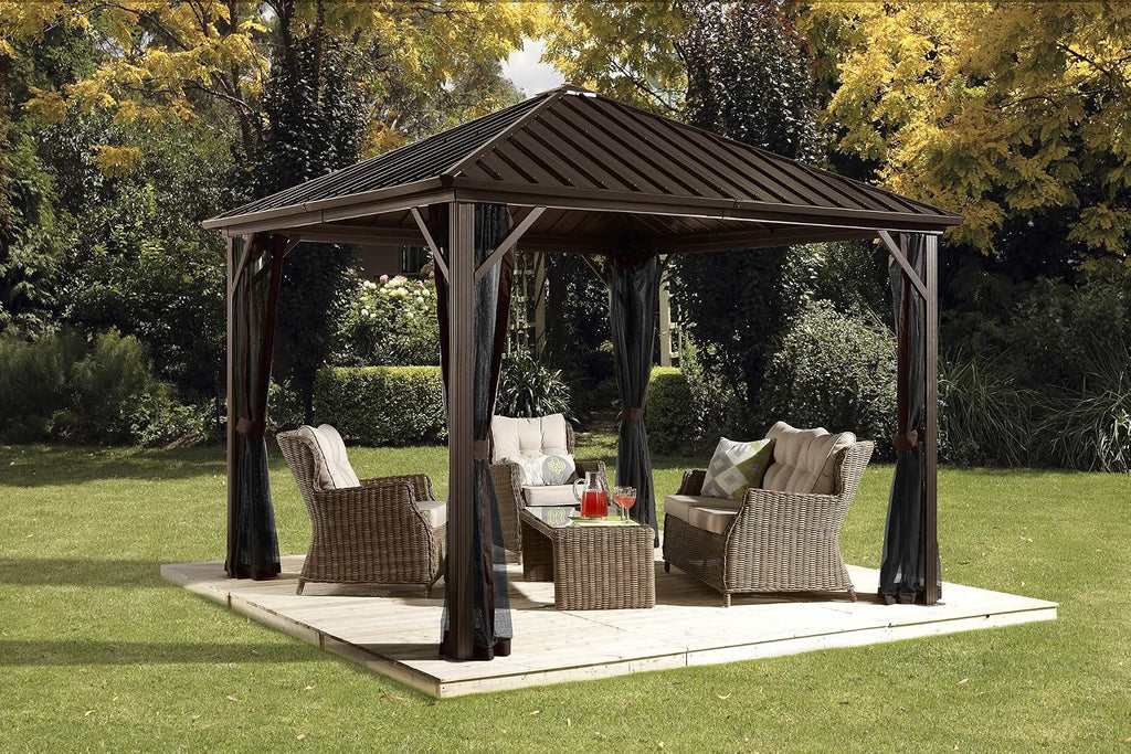 Sojag Outdoor 8' x 8' Dakota Hardtop Gazebo Outdoor Sun Shelter