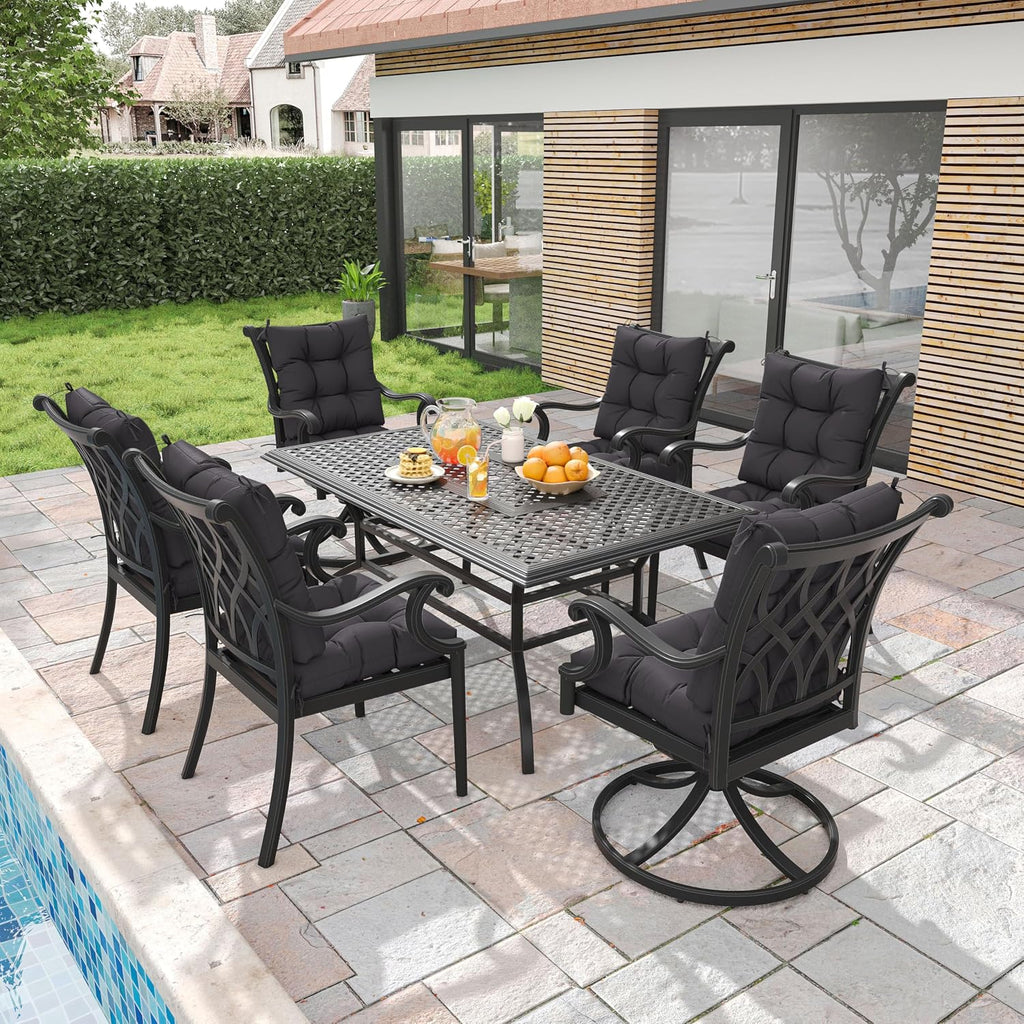 4sets Rocking Chair Cushion Set,Outdoor Patio Chair Cushions,Waterproof and Fade-Resistant Replacement Tufted Pads with Ties for Indoor Outdoor Rocker/Patio/Swing Chair,42 x 21 x 5 Inches