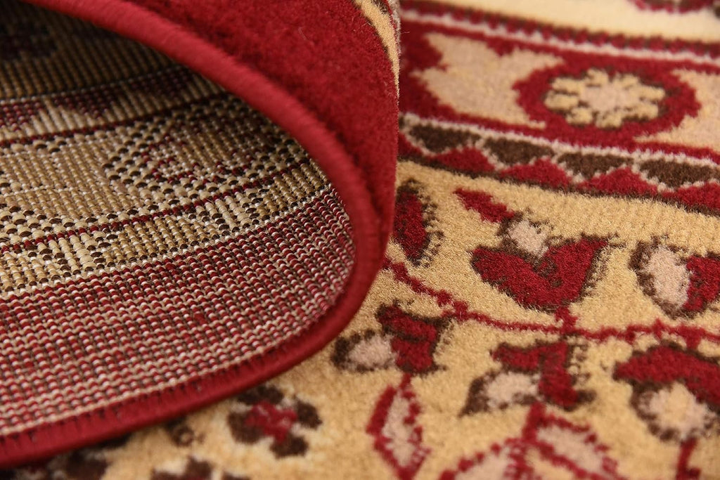 Unique Loom Reza Collection Traditional Persian Style Area Rug, 9 x 12 ft, Burgundy/Ivory