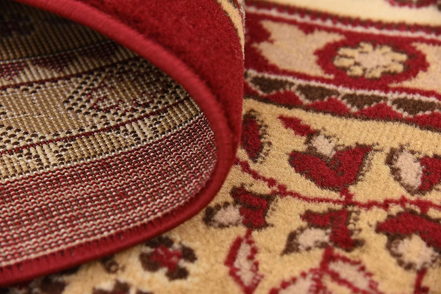 Unique Loom Reza Collection Traditional Persian Style Area Rug, 9 x 12 ft, Burgundy/Ivory