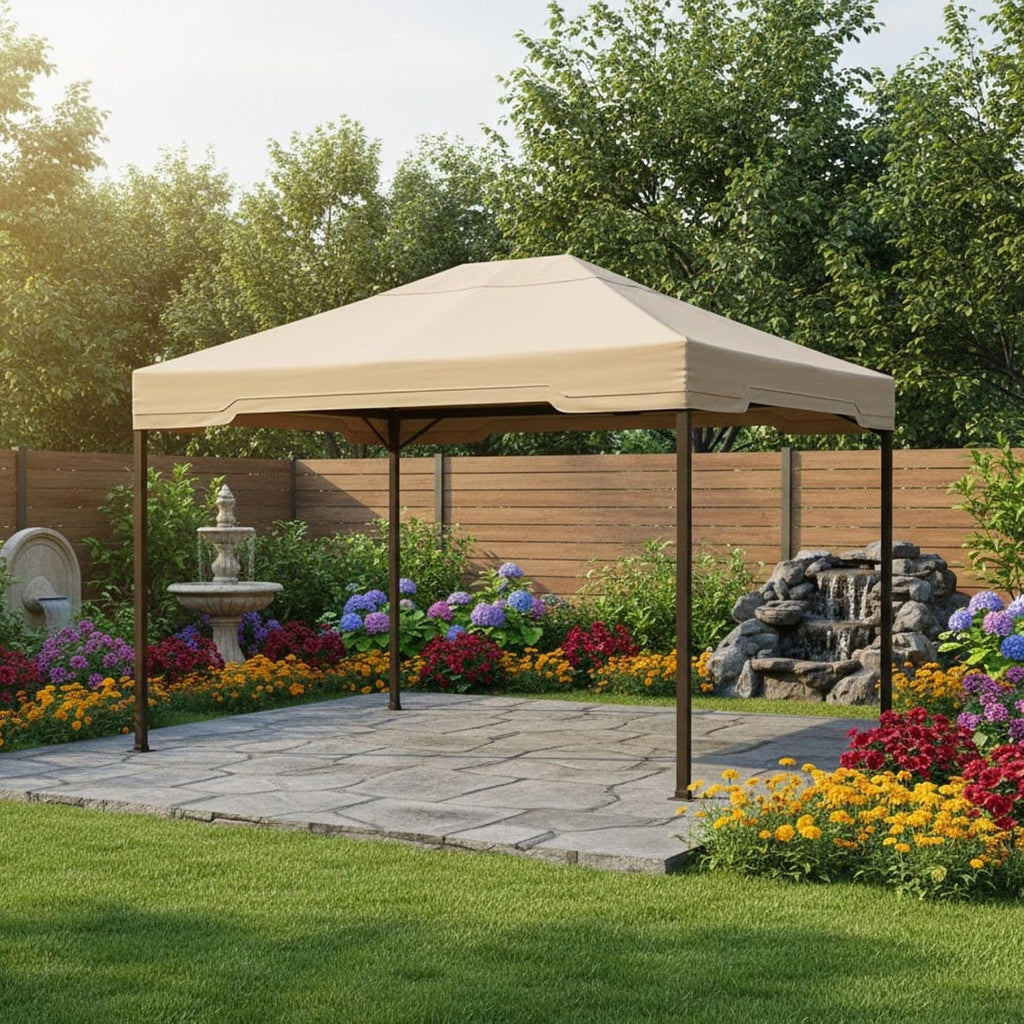 Garden Winds Durable 350 Replacement Canopy Top Compatible with Garden Oasis 10' x 12' Gazebo - Beige