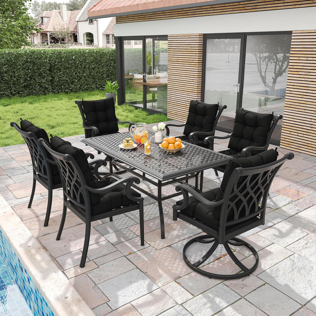 2sets Rocking Chair Cushion Set,Outdoor Patio Chair Cushions,Waterproof and Fade-Resistant Replacement Tufted Pads with Ties for Indoor Outdoor Rocker/Patio/Swing Chair,42 x 21 x 5 Inches